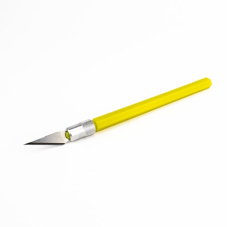 Excel Blades K30 Rite-Cut Hobby Knife Non-roll Knife with Safety Cap, Yellow, 12pk 16033